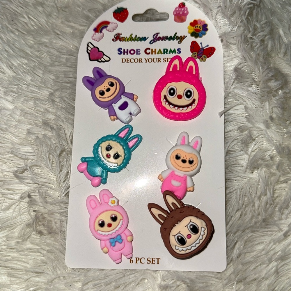 Labubu Shoes Charms Set of 6pc